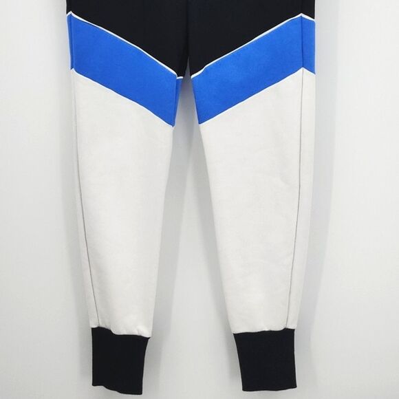 Ivy Park Tri Colorblock Tailored Joggers Sweatpants Women Small Black Blue White - Picture 4 of 13